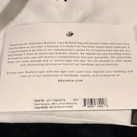 Brahmin Georgina Iridescent Blue Crossbody Bag - Picture 4 of 6